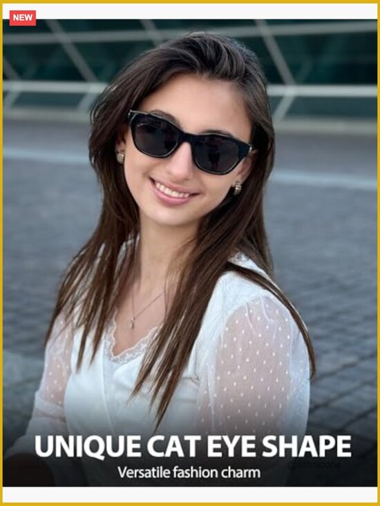 Narrow Cat Eye Sunglasses for Small Face Polarized UV400 main image 6